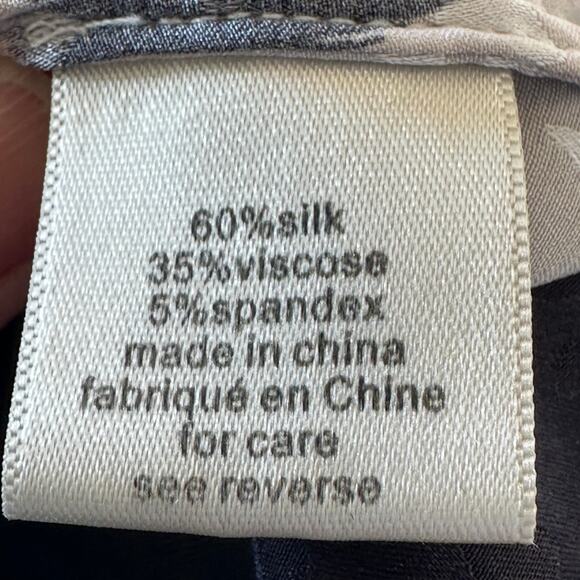 Ronny Kobo Zebra Print Ruched Silk Midi Dress Black White XS Work Designer $548 - Picture 6 of 6